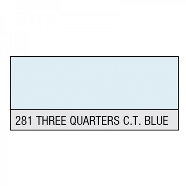 LEE Filter Rolle 281 Three Quarter CT Blue
